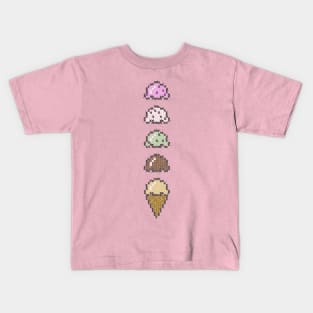 Delicious dessert Pixel icecream Kids T-Shirt